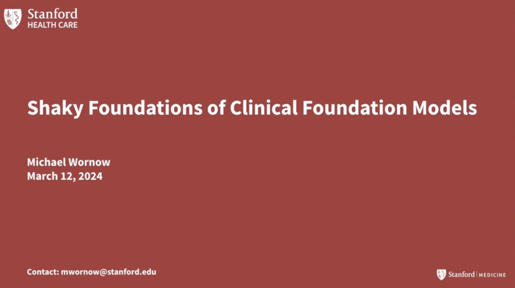 Shaky Foundations of Clinical LLMs